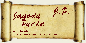 Jagoda Pučić vizit kartica